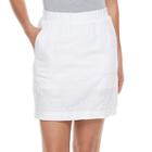 Women's Croft & Barrow&reg; Pull-on Novelty Skort, Size: 10, White