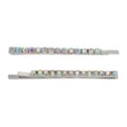 Simulated Crystal Bobby Pin Set, Women's, Silver