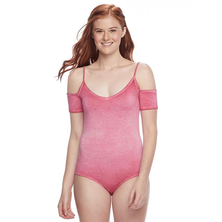 Juniors' Mudd&reg; Off The Shoulder Bodysuit, Teens, Size: Xl, Med Red