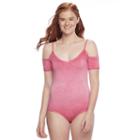 Juniors' Mudd&reg; Off The Shoulder Bodysuit, Teens, Size: Xl, Med Red
