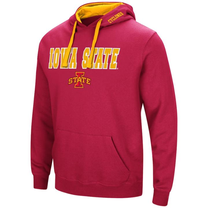 Men's Iowa State Cyclones Pullover Fleece Hoodie, Size: Xxl, Med Red