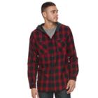 Men's Unionbay Parker Flannel Hoodie, Size: Large, Med Red
