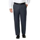 Big & Tall J.m. Haggar Premium Classic-fit Stretch Sharkskin Flat-front Dress Pants, Men's, Size: 44x32, Dark Blue