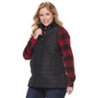 Maternity A:glow Puffer Vest, Women's, Size: M-mat, Black
