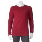 Big & Tall Sonoma Goods For Life&trade; Thermal Henley, Men's, Size: 3xb, Dark Red