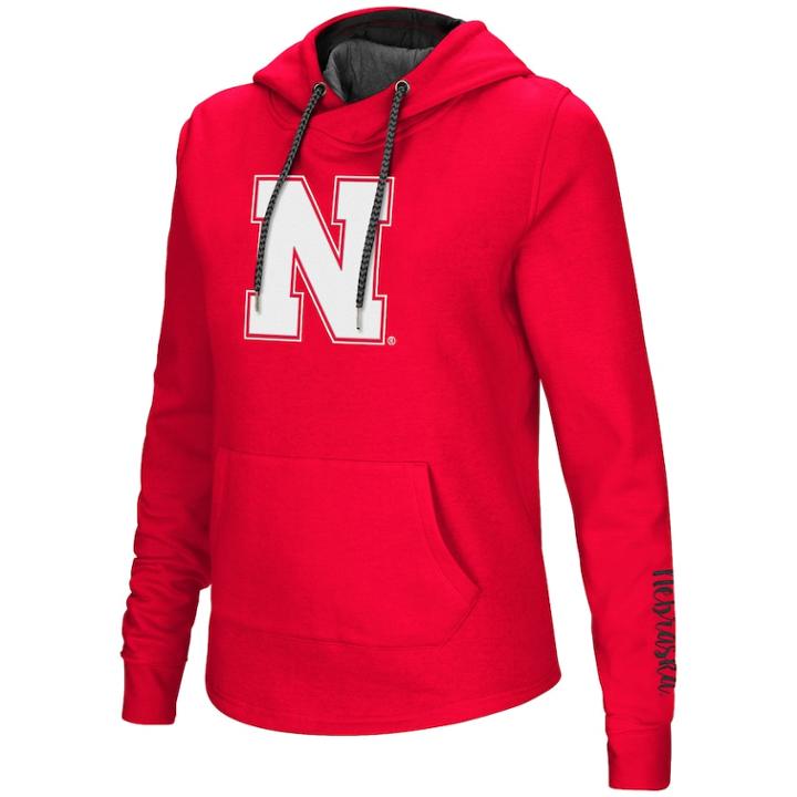 Women's Nebraska Cornhuskers Crossover Hoodie, Size: Xxl, Med Red