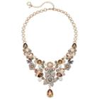 Simply Vera Vera Wang Flower & Faceted Stone Statement Necklace, Women's, Multicolor