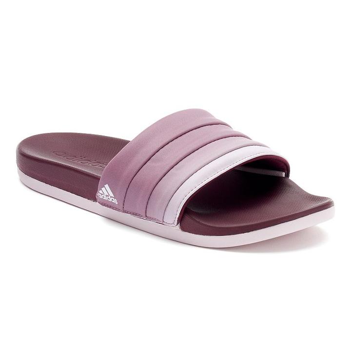 Adidas Adilette Cloudfoam Women's Ombre Slide Sandals, Size: 9, Med Red
