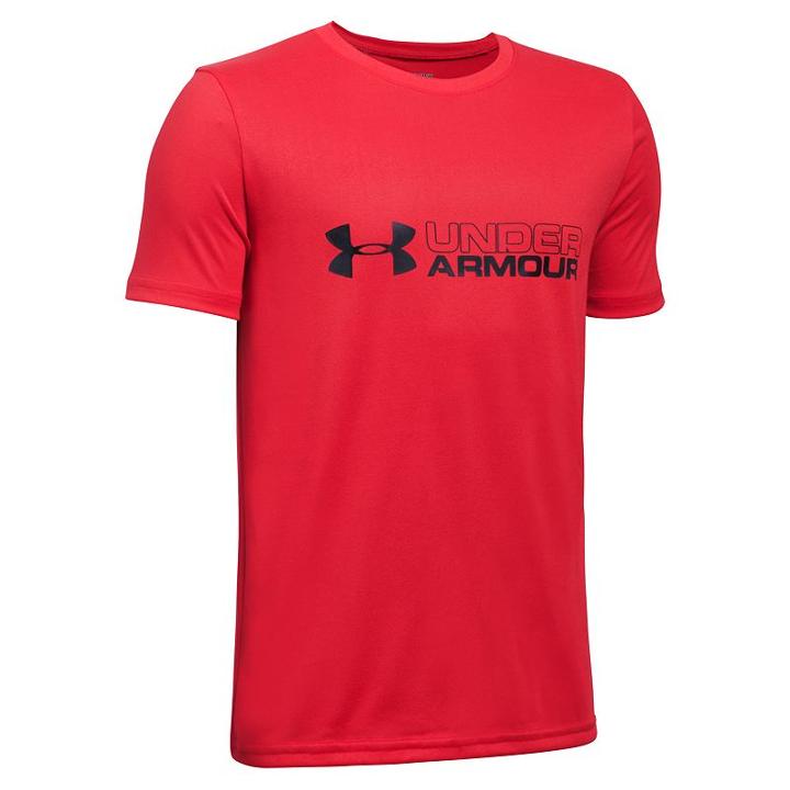 Under Armour, Boys 8-20 Dual Logo Tee, Boy's, Size: Large, Red