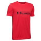 Under Armour, Boys 8-20 Dual Logo Tee, Boy's, Size: Large, Red