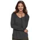 Women's Sonoma Goods For Life&trade; Essential V-neck Tee, Size: Xl, Dark Grey