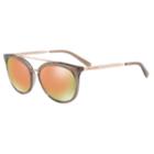 Armani Exchange Forever Young Cosmopolitan Ax4068s 55mm Round Mirror Sunglasses, Women's, Dark Brown