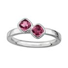 Stacks And Stones Sterling Silver Pink Tourmaline Stack Ring, Women's, Size: 8