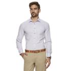 Men's Marc Anthony Extra-slim Textured Patterned Button-down Shirt, Size: Xxl, Med Purple