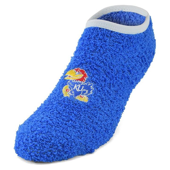 Women's Kansas Jayhawks Chenille Slipper Socks, Size: 9-11, Dark Blue