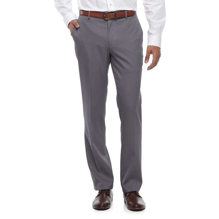 Men's Apt. 9&reg; Extra Slim-fit Tall Essential Dress Pants, Size: 34x36, Grey (charcoal)