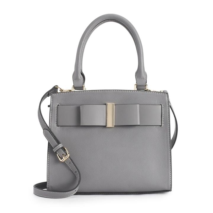 Apt. 9&reg; Mila Mini Bow Satchel, Women's, Grey