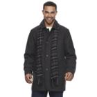 Men's Dockers Wool-blend Coat With Scarf, Size: Xxl, Dark Grey