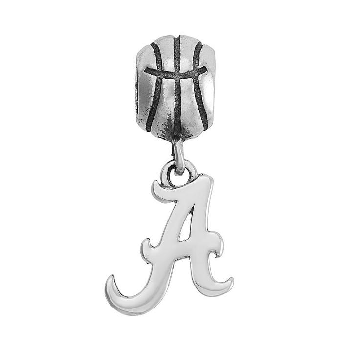 Dayna U Sterling Silver Alabama Crimson Tide Team Logo Basketball Charm, Women's, Grey