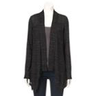 Women's Ab Studio Handkerchief-hem Cardigan, Size: Xlrg Av/rg, Black