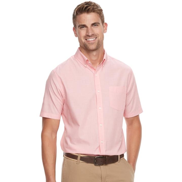 Men's Croft & Barrow&reg; Classic-fit Easy-care Button-down Shirt, Size: Xxl, Med Orange