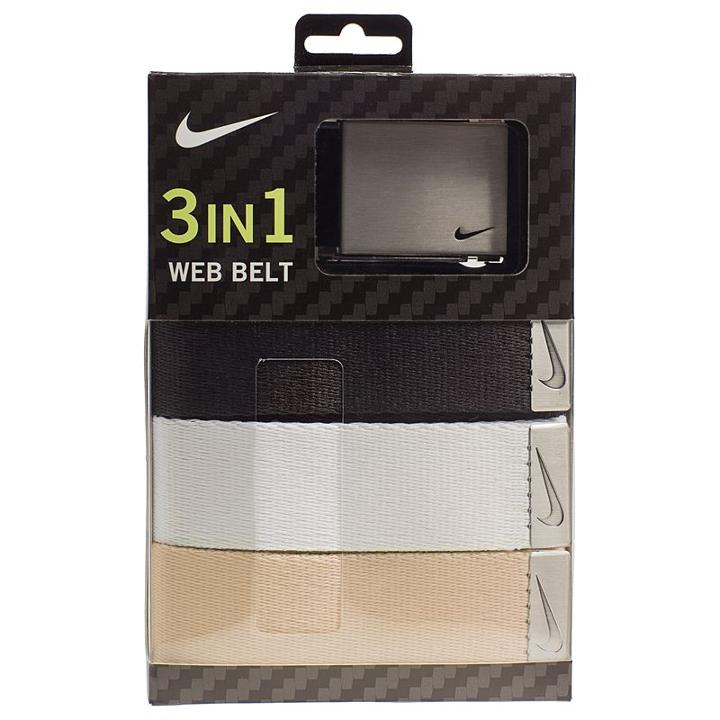 Nike, Men's 3-in-1 Golf Web Belt Pack, Multicolor