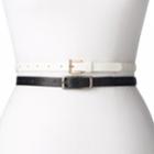Women's Sonoma Goods For Life&trade; Embroidered & Scalloped 2-for-1 Belt Set, Size: L-xl, Natural