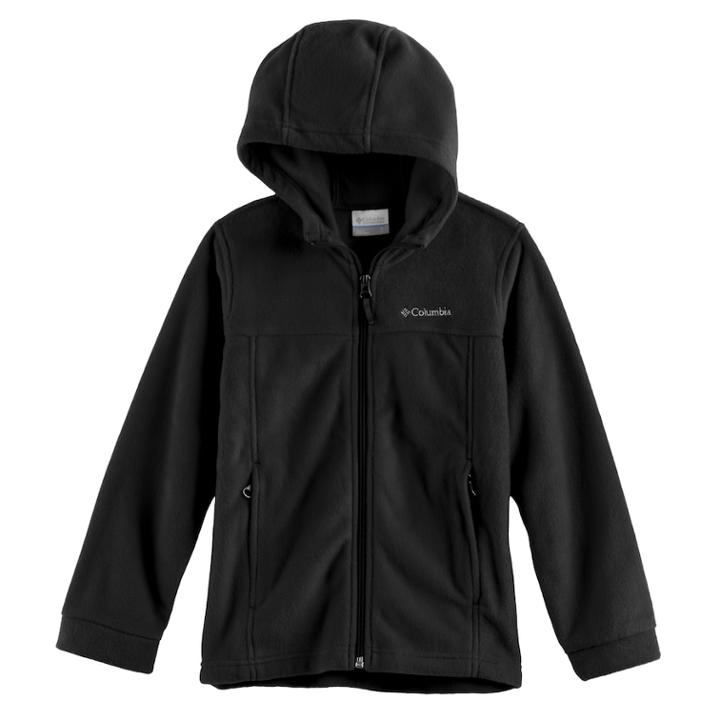 Boys 4-7 Columbia Zip-up Fleece Hoodie, Size: 6-7, Grey (charcoal)