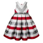 Girls 7-16 & Plus Size American Princess Metallic Striped Dress, Size: 10, Red