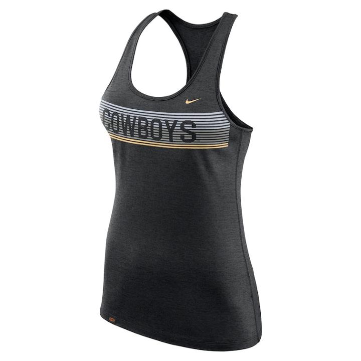 Women's Nike Oklahoma State Cowboys Dri-fit Touch Tank Top, Size: Xxl, Black