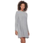 Juniors' So&reg; Keyhole Back Swing Dress, Teens, Size: Xs, Grey (charcoal)