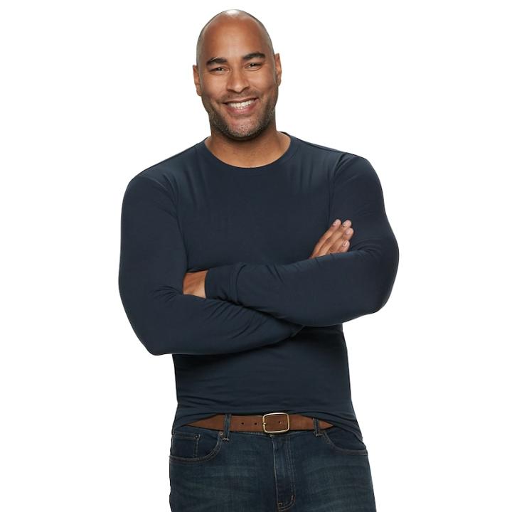 Big & Tall Men's Sonoma Goods For Life&trade; Supersoft Modern-fit Crewneck Tee, Size: Xxl Tall, Dark Blue