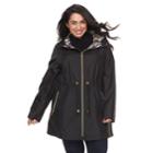 Plus Size Gallery Hooded Packable Rain Jacket, Women's, Size: 1xl, Black