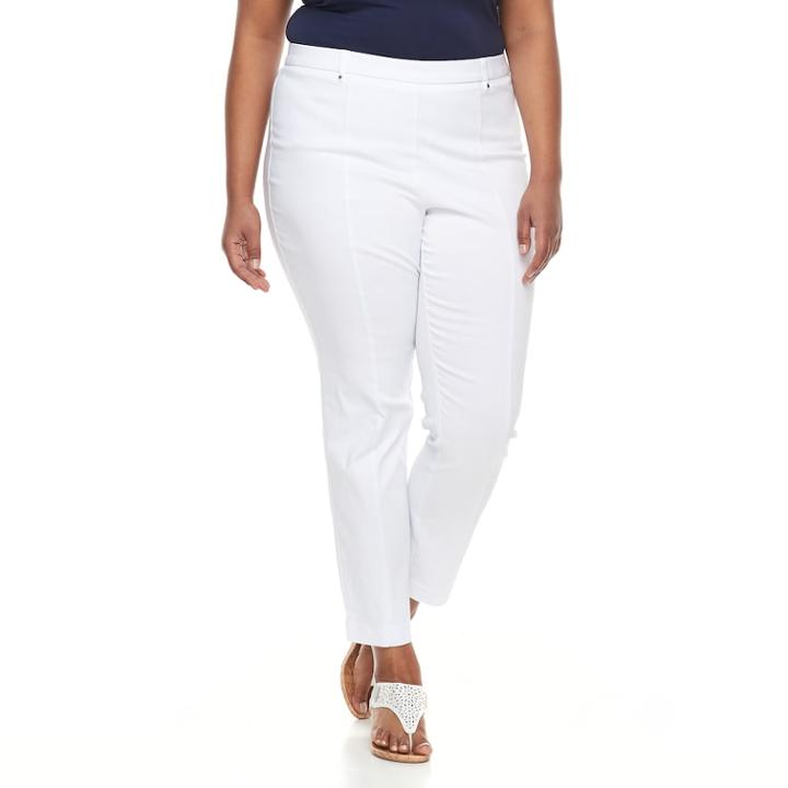 Plus Size Napa Valley Pull-on Millenium Pants, Women's, Size: 24 W, Natural