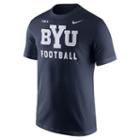 Men's Nike Byu Cougars Football Facility Tee, Size: Small, Blue (navy)