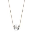 Lc Lauren Conrad Long Faceted Cube Pendant Necklace, Women's, Gold