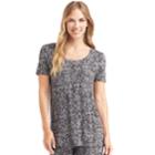 Plus Size Cuddl Duds Softwear Short Sleeve Tee, Women's, Size: 1xl, Silver