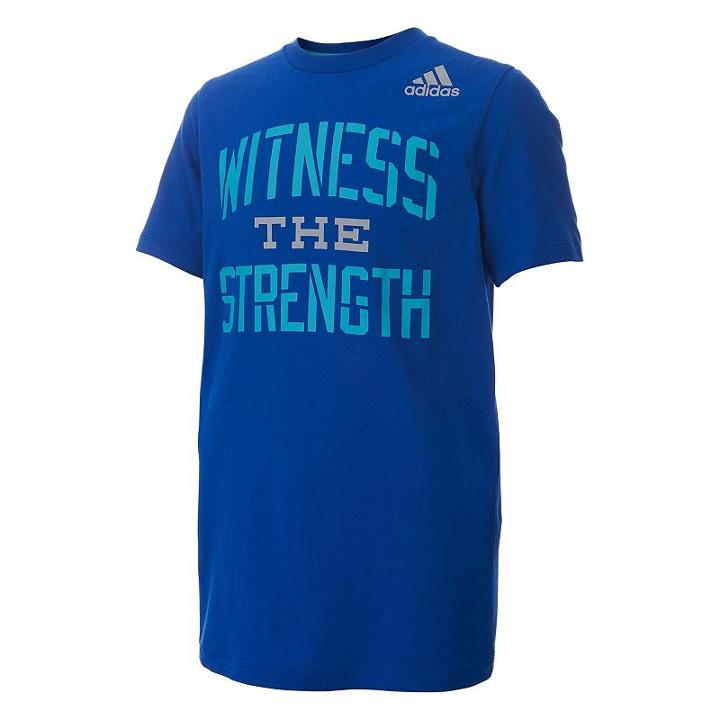 Boys 8-20 Adidas Witness The Strength Tee, Boy's, Size: Xl, Blue (navy)