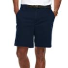 Men's Croft & Barrow&reg; Classic-fit Twill Belted Outdoor Shorts, Size: 32, Dark Blue