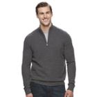 Big & Tall Croft & Barrow&reg; True Comfort Classic-fit Stretch Quarter-zip Sweater, Men's, Size: 3xl Tall, Dark Grey