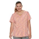 Plus Size Tek Gear&reg; V-neck Performance Tee, Women's, Size: 3xl, Brt Orange
