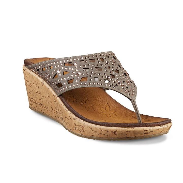 Skechers Beverlee Dazzled Women's Wedge Sandals, Size: 11, Purple Oth