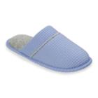 Dearfoams Women's Waffle Textured Knit Scuff Slippers, Size: Small, Blue