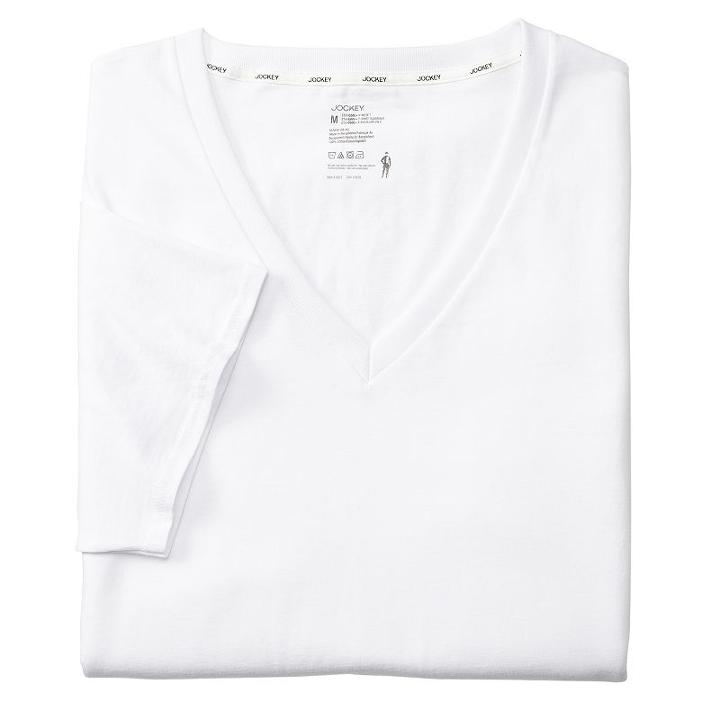Big & Tall Jockey Staynew V-neck Tee, Men's, Size: 4xl, White