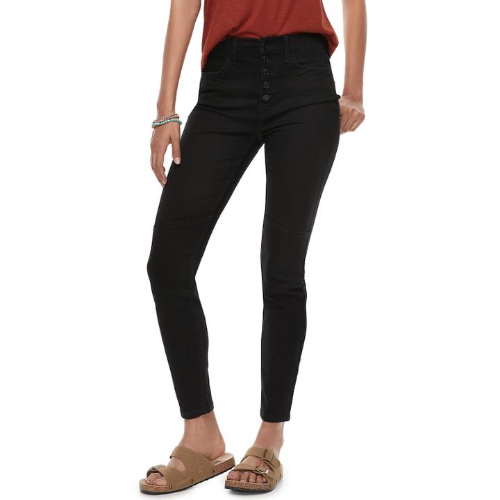 Juniors' Mudd High-waisted Skinny Pants, Teens, Size: 11, Oxford