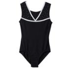 Girls 4-14 Jacques Moret Leotard, Girl's, Size: Large, Black