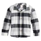 Toddler Boy Jumping Beans&reg; Plaid Flannel Button Down Shirt, Size: 4t, Black