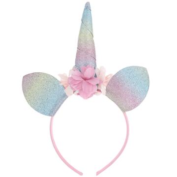 Girls 4-16 Elli By Capelli Glittery Unicorn Headband, Multicolor