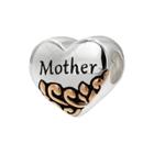 Individuality Beads Two Tone Sterling Silver Mother Heart Bead, Women's