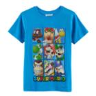 Boys 8-20 Super Mario Bros. Square Tee, Size: Medium, Dark Blue
